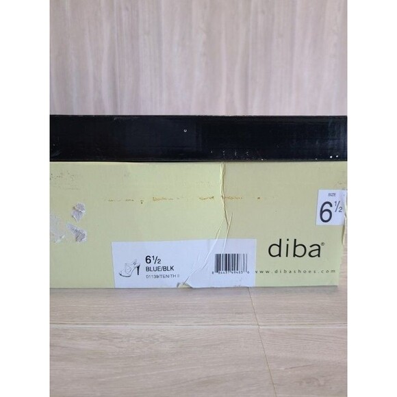 Diba Black & Royal Blue Heels Size 6.5 – 4" Stiletto Peep Toe NIB Platform Shoe - Picture 7 of 7